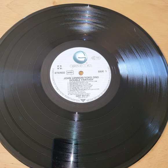 JOHN LENNON Yoko Ono Double Fantasy LP 1980 GEF 99131 Stereo Shrink Wrap LP3 - Picture 11 of 12